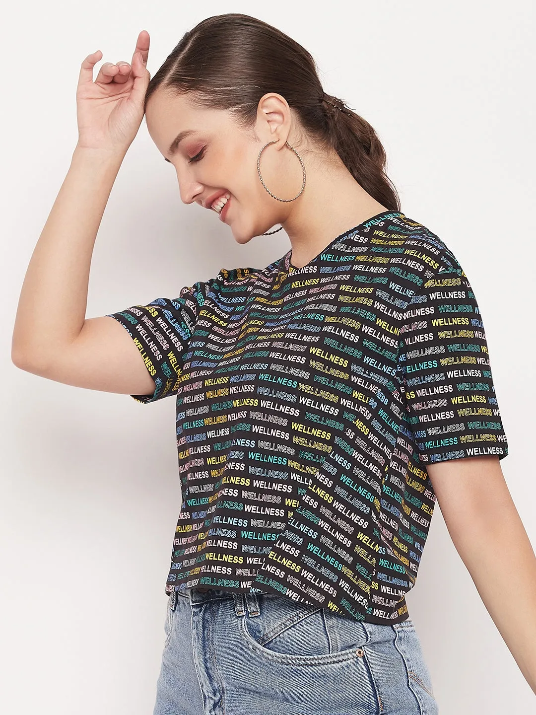 Soft Material Lightweight Layer Madame Regular Fit Round Neck Printed T-shirt