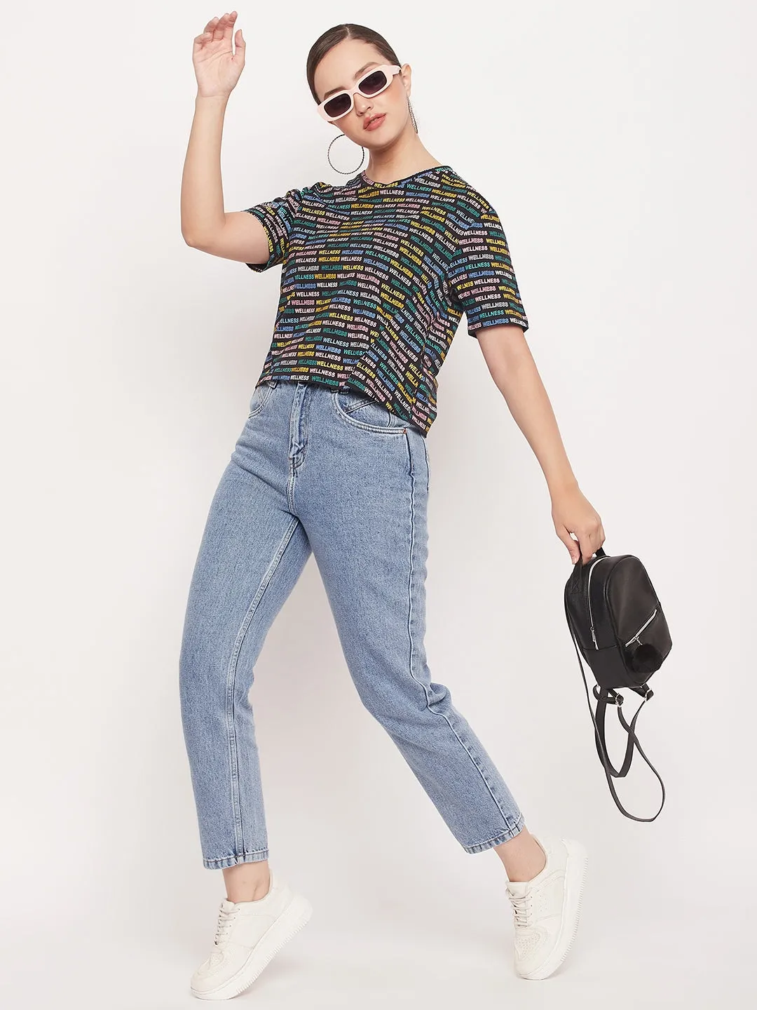 Cool Weather Wear Madame Regular Fit Round Neck Printed T-shirt