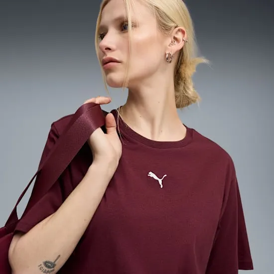 Puma Women's Essentials Relaxed Ruby Tee Moisture wicking Microfiber texture