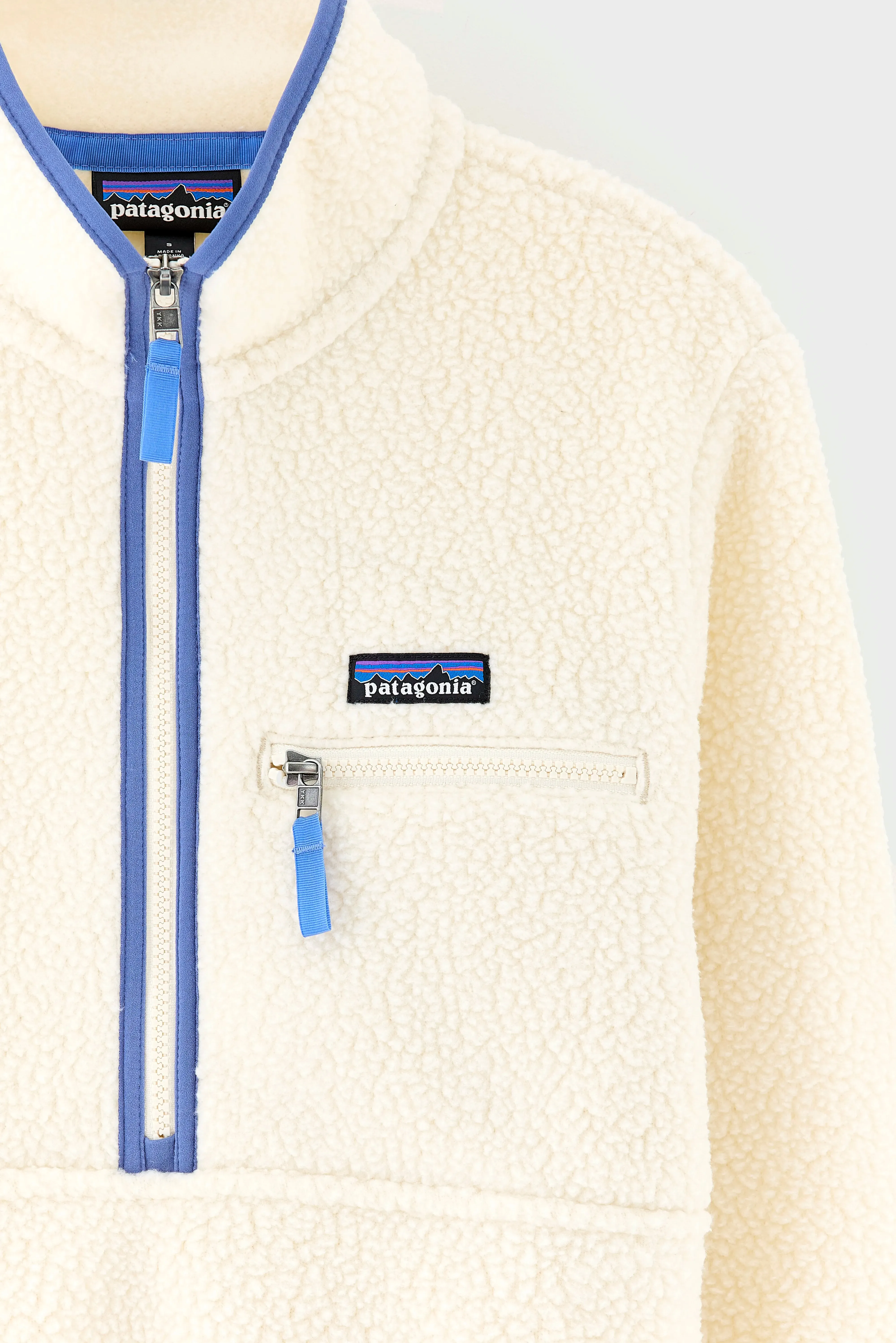 Women's Retro Pile Marsupial Pullover  (252 / W / BEIGE) Comfortable Hoodie Cozy Design