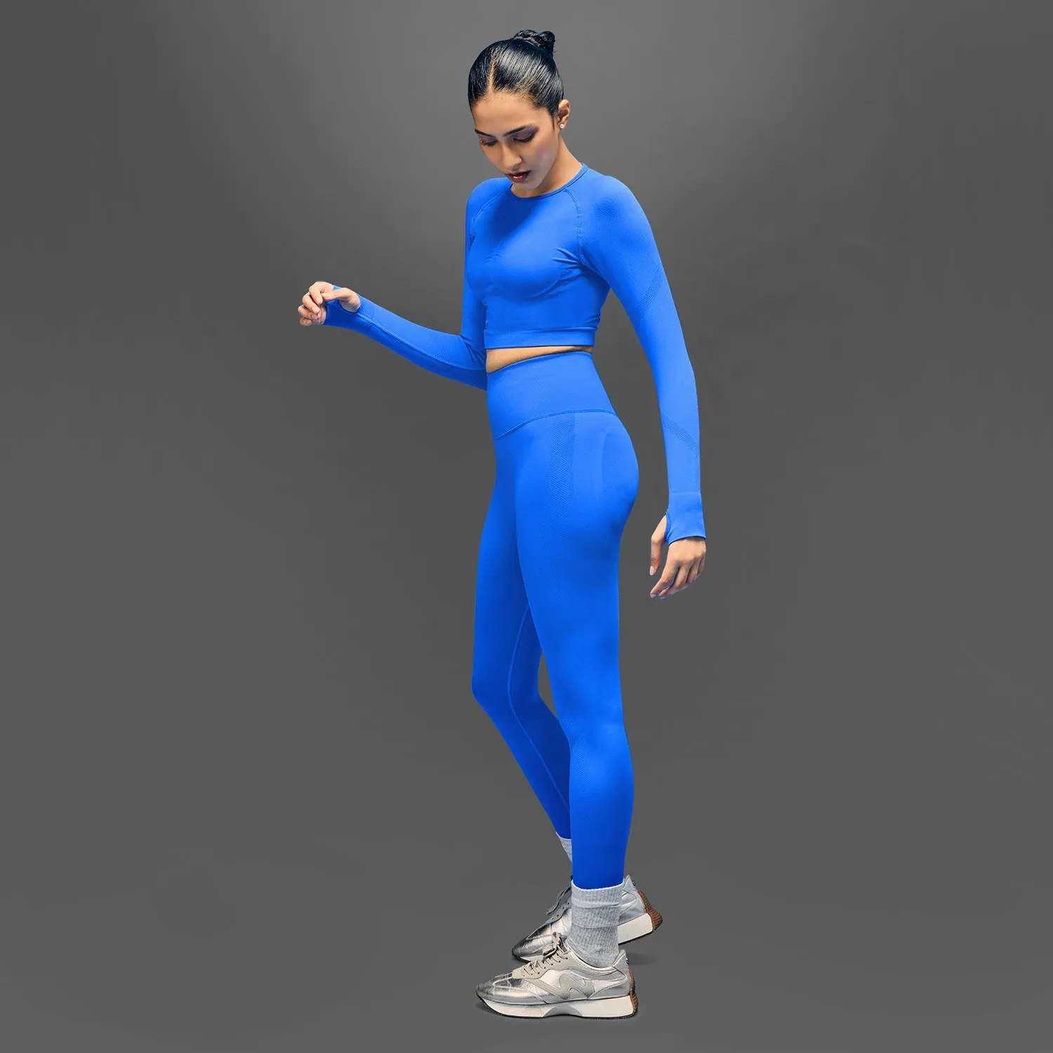Travel Ready Comfortable and stylish Limitless Snatched Ruched back Legging- Royal blue