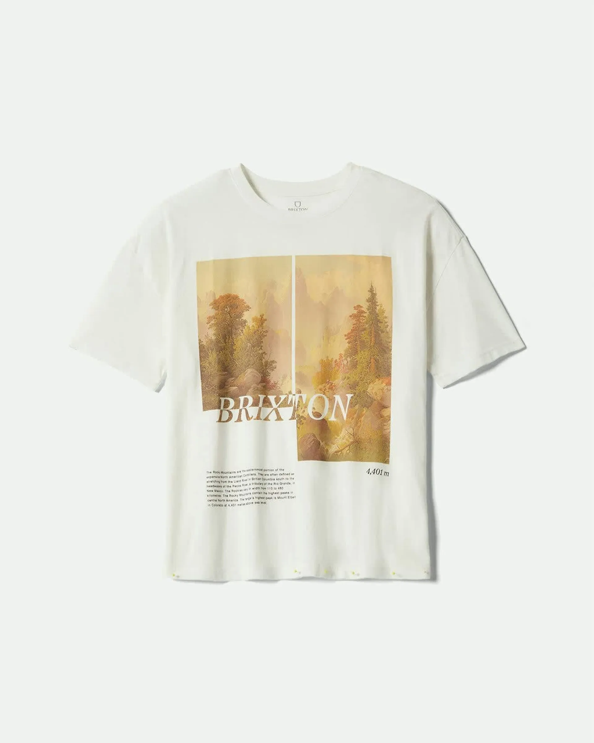 Pastel color Rocky Mountain Oversized Boyfriend T-Shirt - Off White