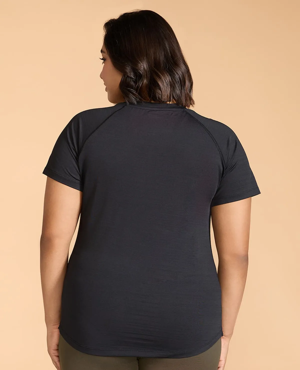 Wicking Interlock Knit Regular Fit Basic Half Sleeves Top