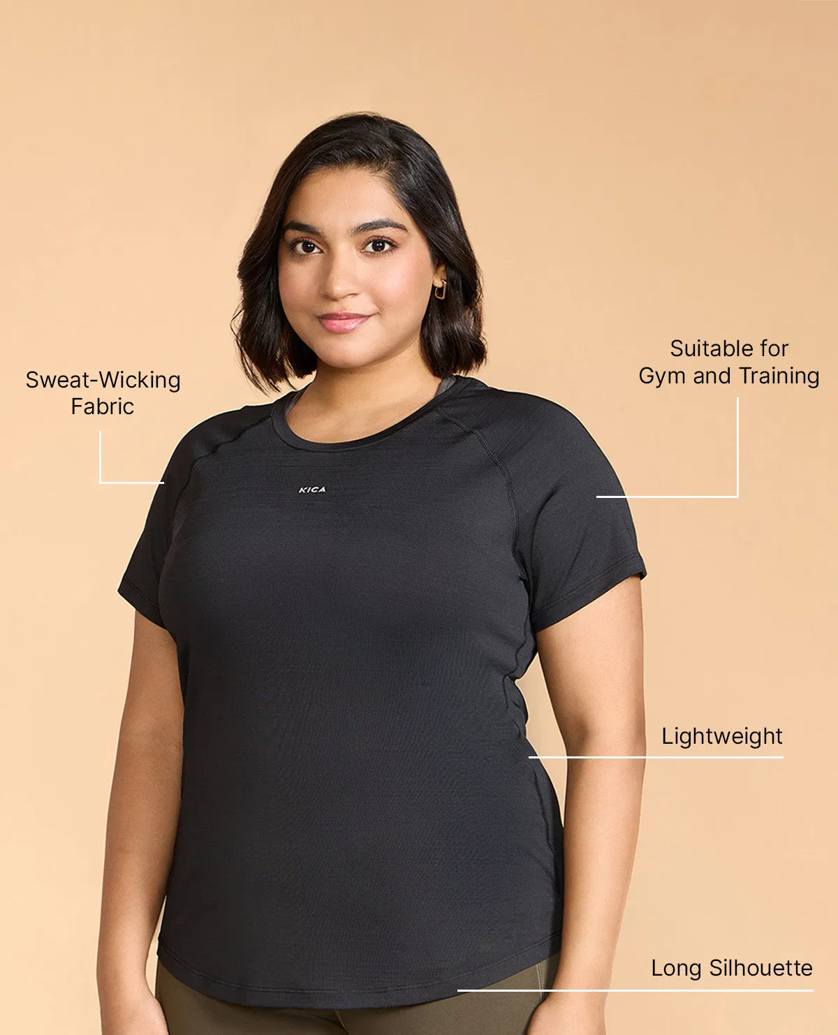 Classic Style NonRestrictiveCut Regular Fit Basic Half Sleeves Top