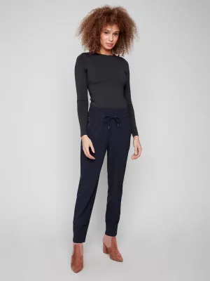 Adjustable drawstring Techno Pants - Navy