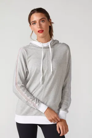 CHICHI Active Audrey Hooded Sweatshirt - Grey Oversized Design