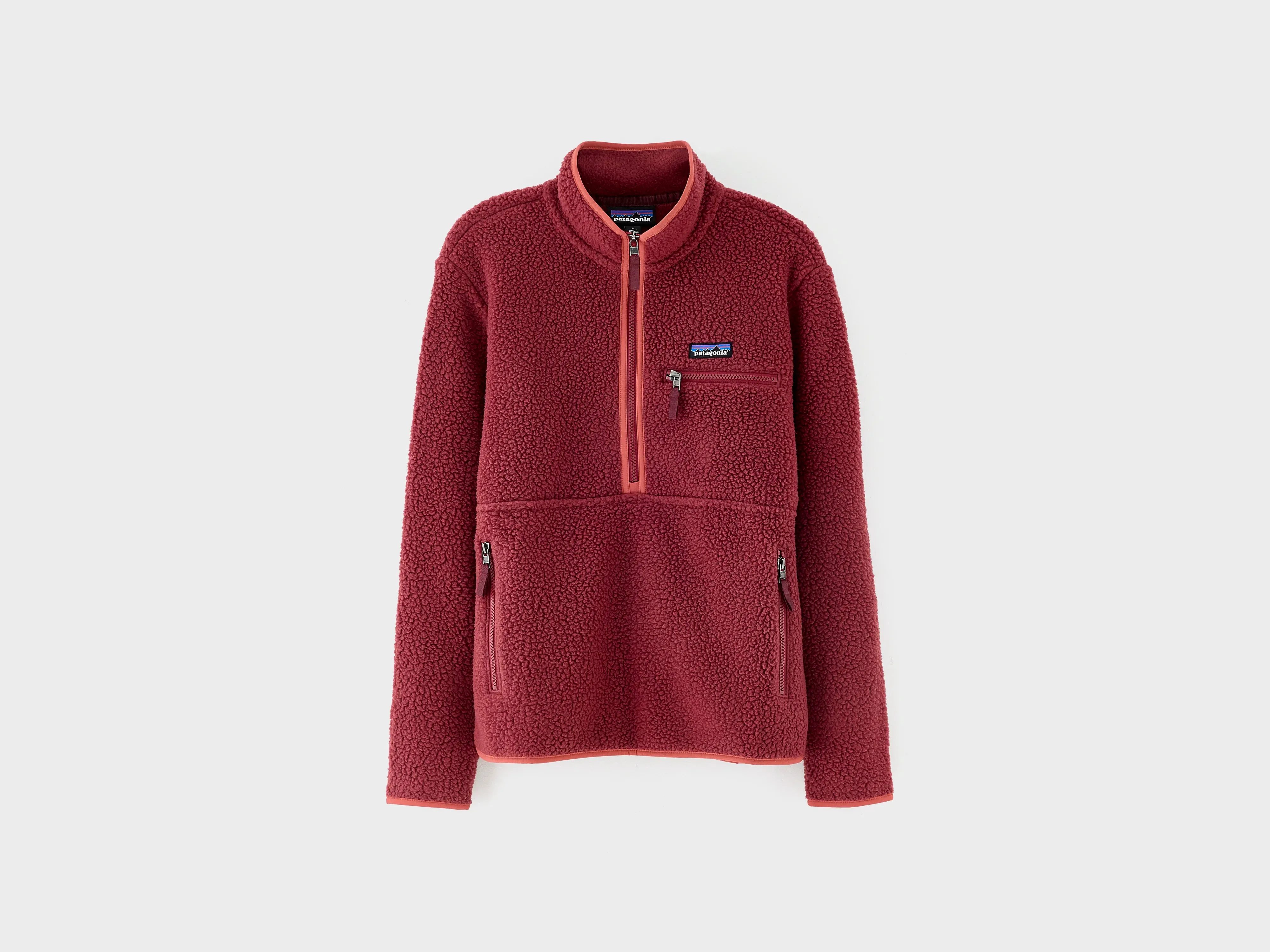 product high end luxury Women's Retro Pile Marsupial Pullover  (252 / W / RED)
