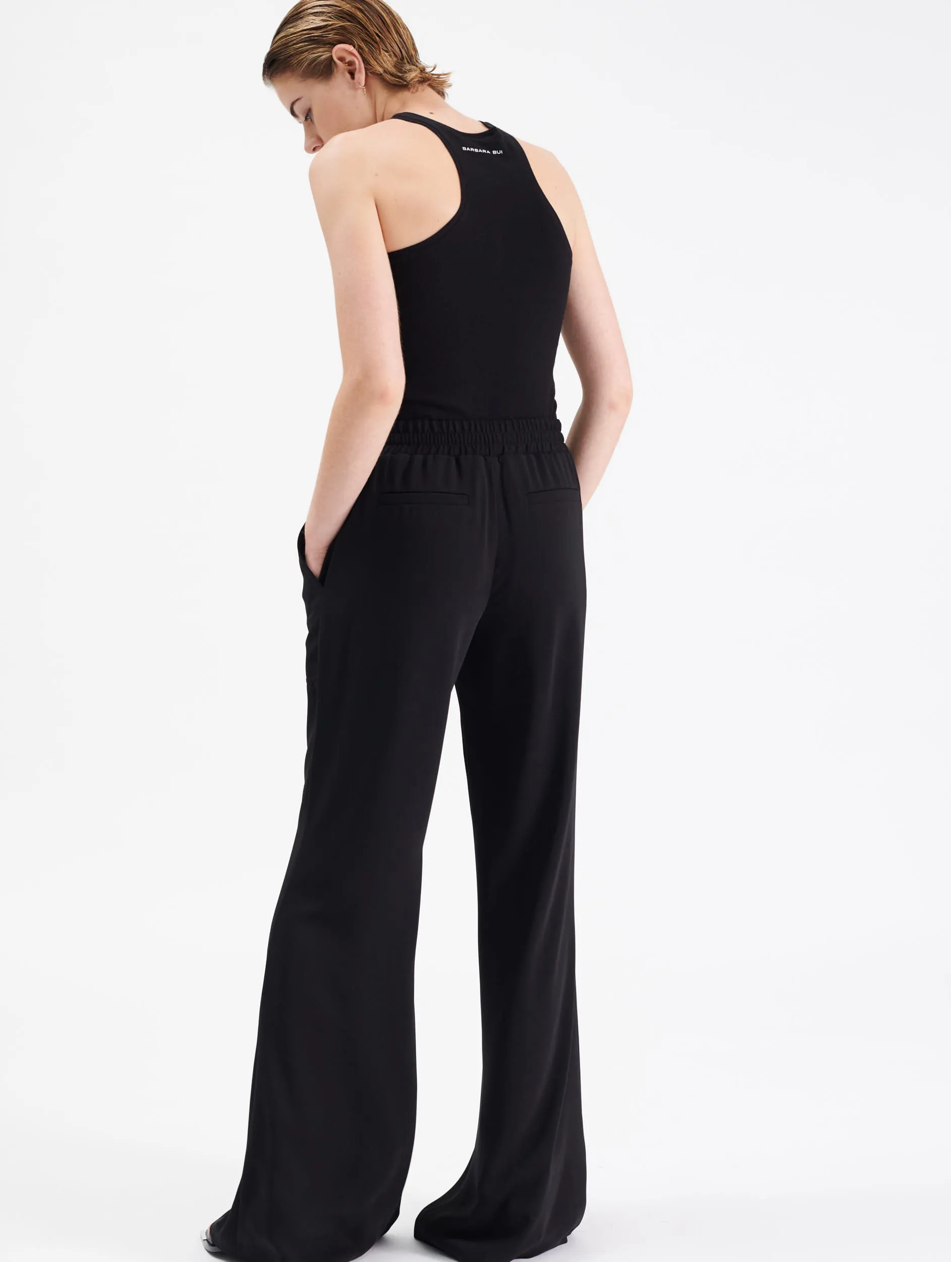 FlexibleKnees Smart Wear Flared crepe joggers