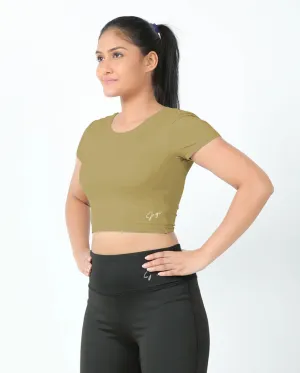 Casual Comfort Top Non Iron Finish DareGlam Crossover Crop Top - Confidence in Style