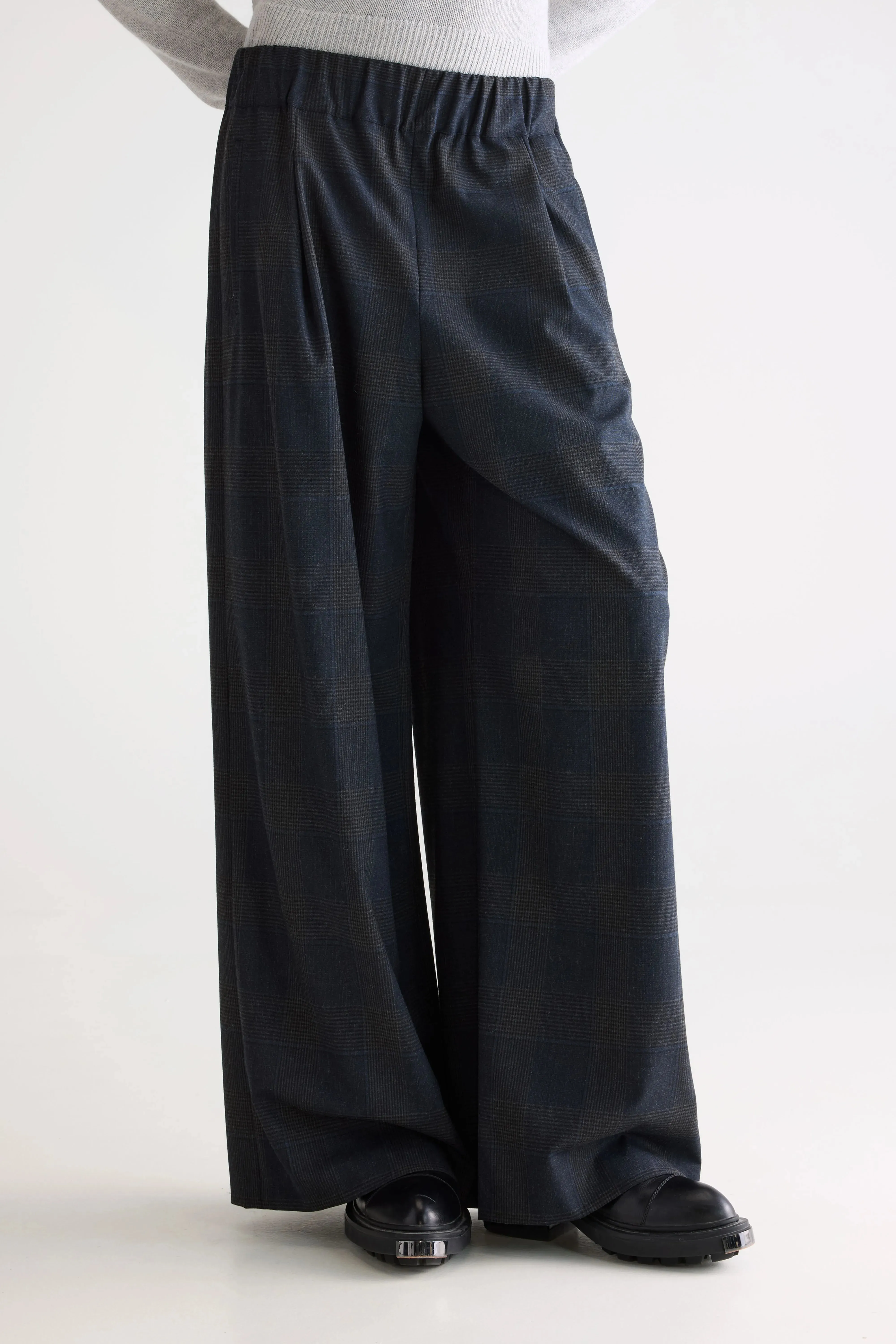 Vespa wide trousers (252 / W / CHECK A) Everyday Layer Abrasion resistant