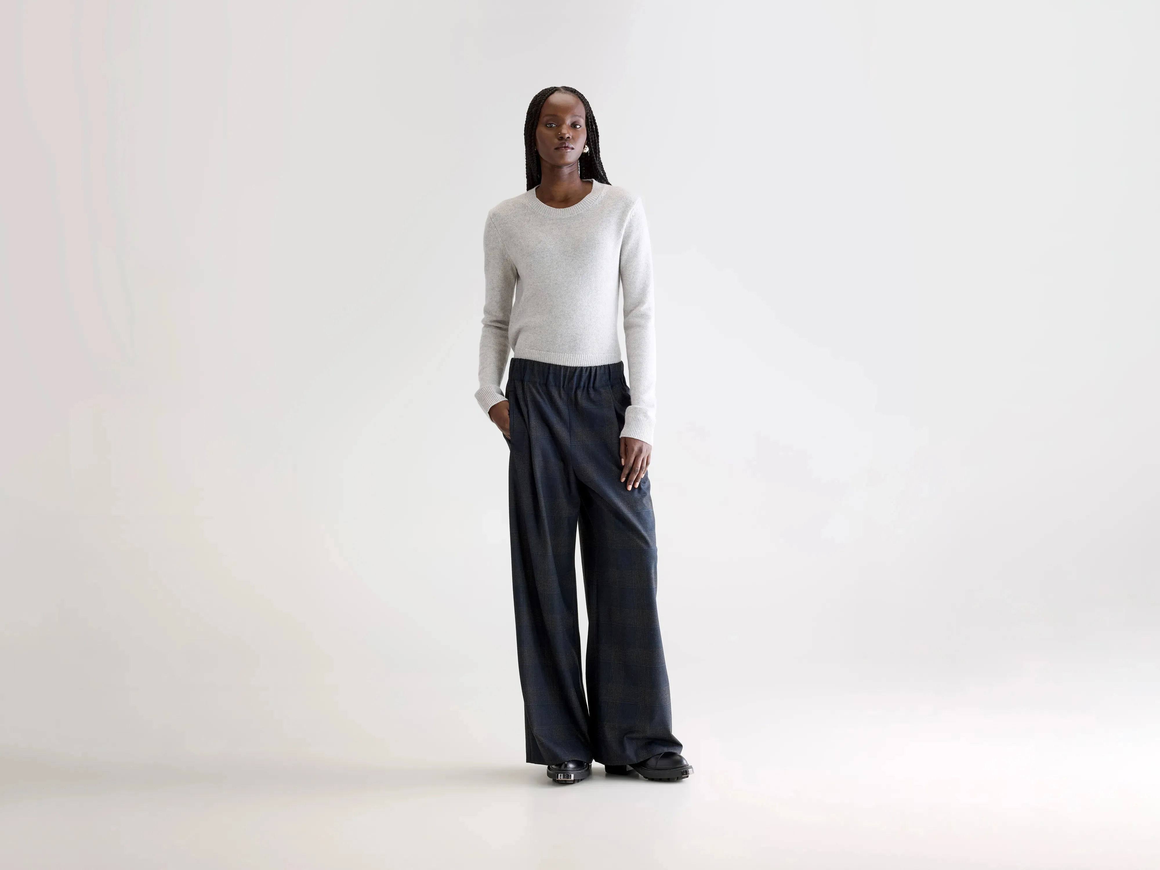 Vespa wide trousers (252 / W / CHECK A) All Purpose