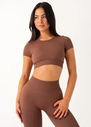Comfortable Shoes SIGNATURE SUPPORT CROP - CHOCOLATE