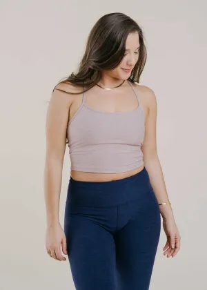 Modern Look UV Protection Spacedye Slim Racerback Cropped Tank