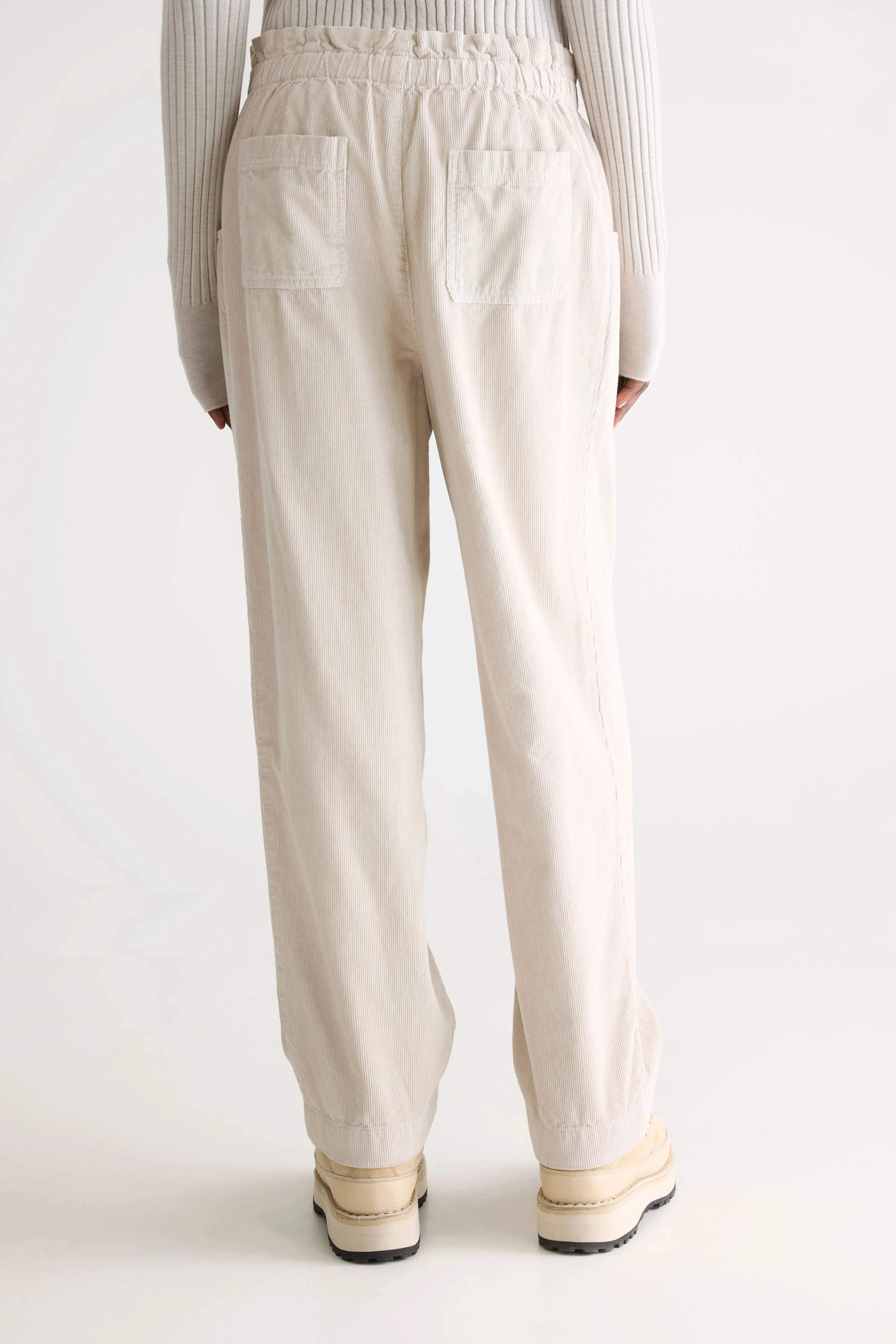 Winona paperbag trousers (252 / W / STONE) Quick Adjust Fit