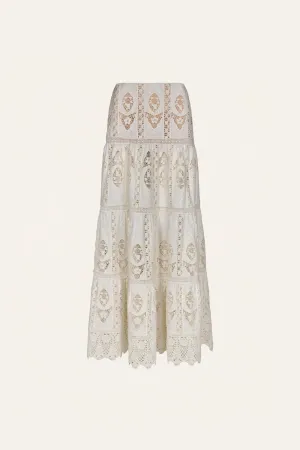 Highlighted Fields Skirt Elegant Texture