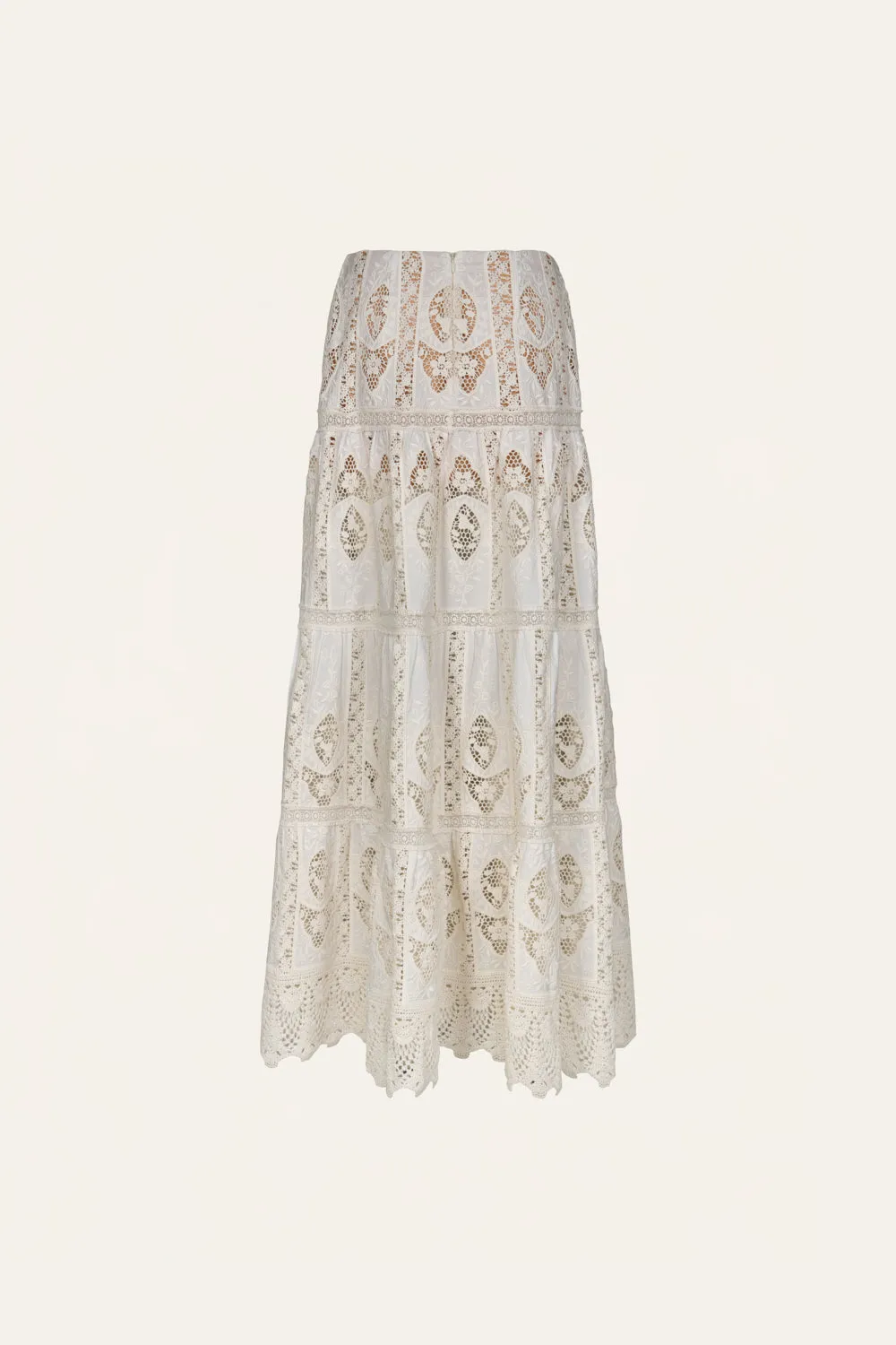 Tiered hem Highlighted Fields Skirt