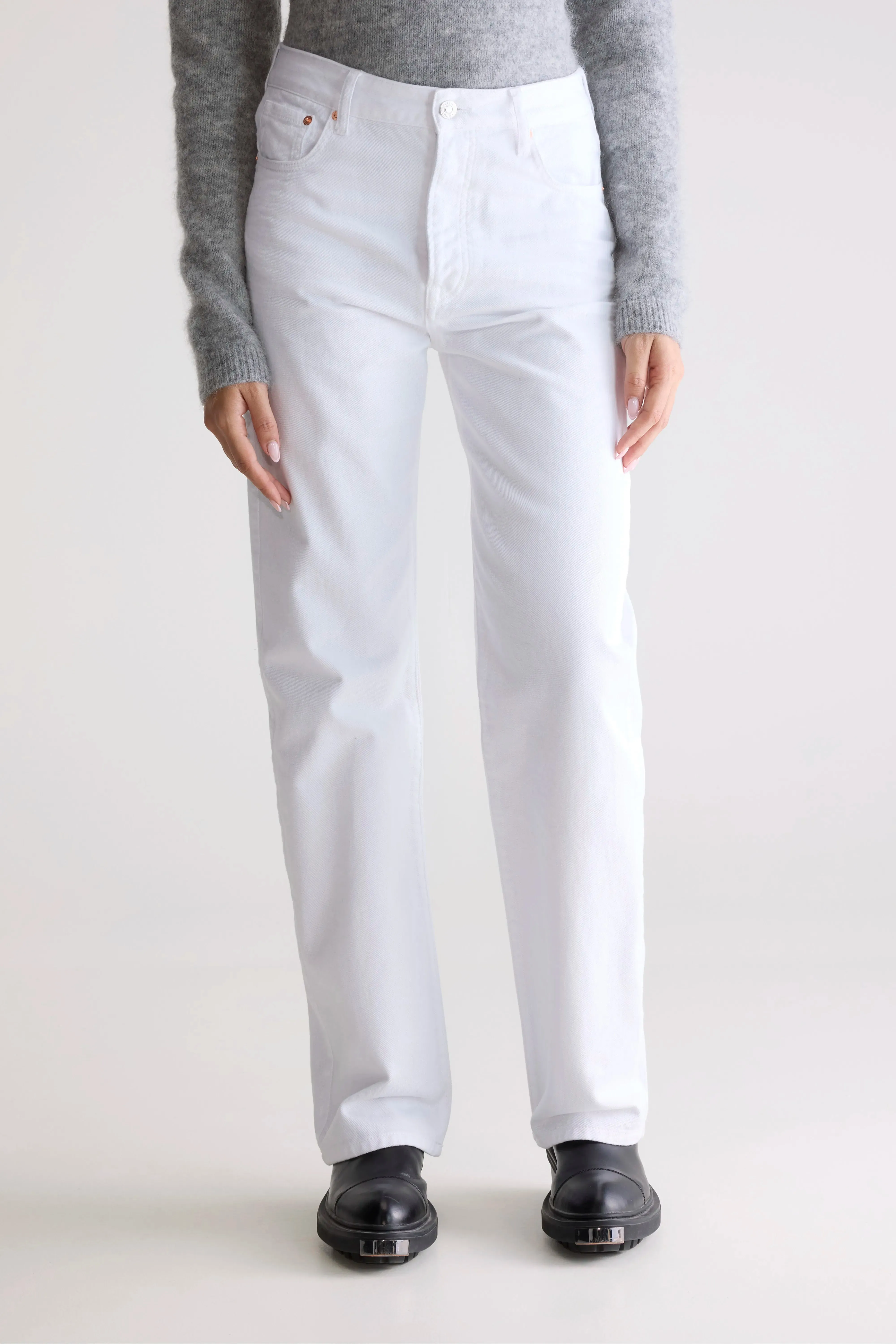 Organic Cotton Denim N. 32 straight jeans (252 / W / WHITE)