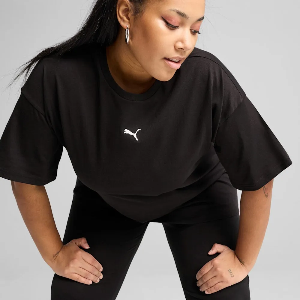 Puma Women's Essentials Relax Black Tee Versatile Option Functional Comfort