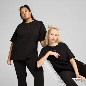 AntiPillingTreatment Short Sleeve Puma Women's Essentials Relax Black Tee