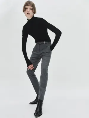 Performance Fit Roxy grey wool gabardine suit trousers