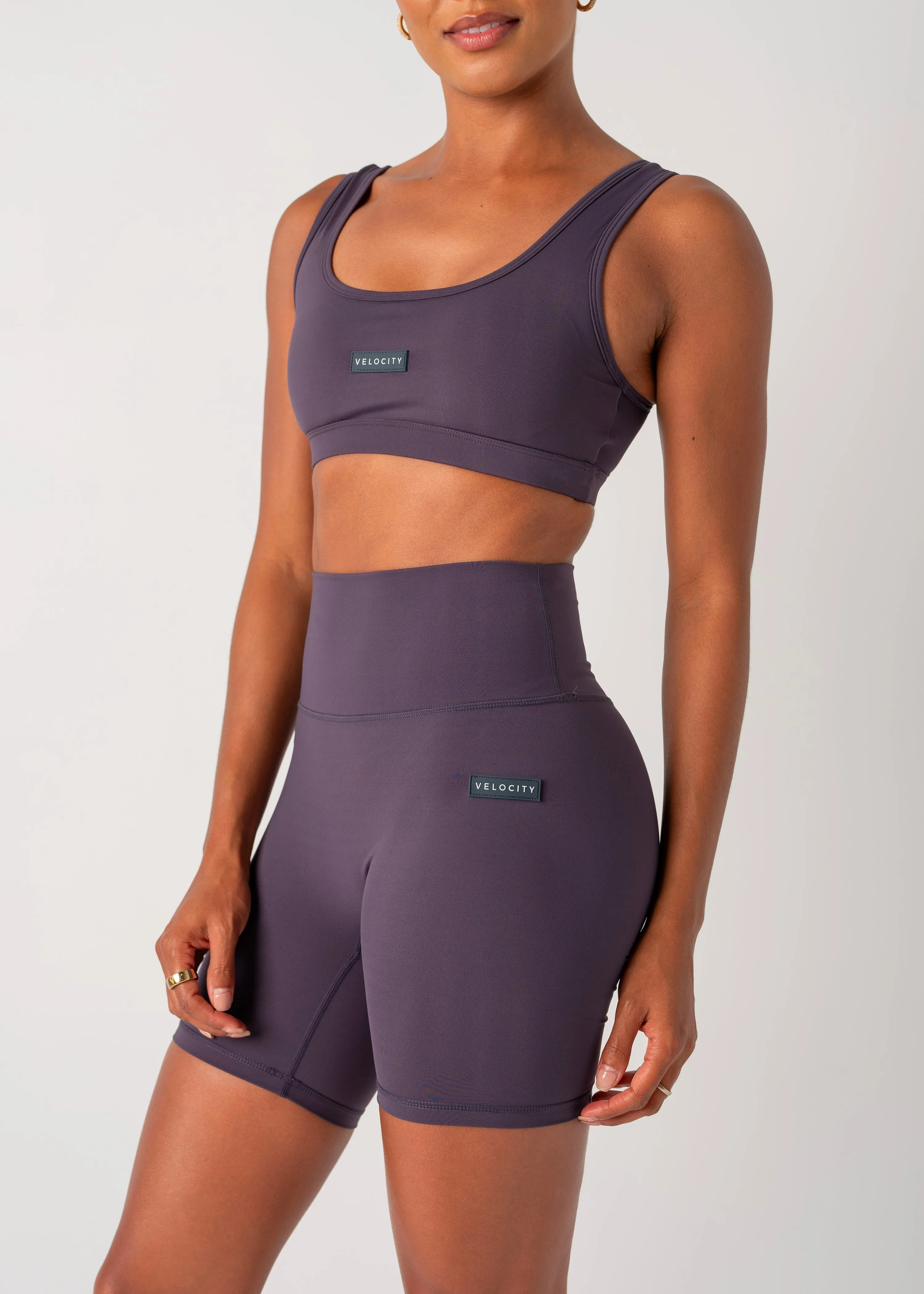 UV resistant Leather Look SS SEAMLESS SHORTS - NAVY