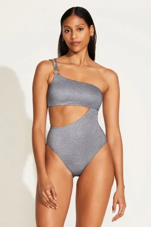 Inclusive Sizing Cosmo One Shoulder One Piece - Twilight Metallic