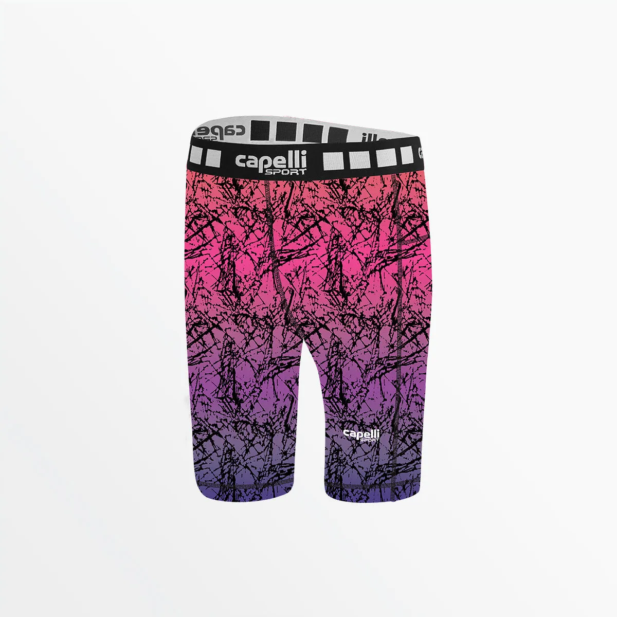 Creative Flow WOMEN'S DISTRESSED OMBRE BIKER SHORTS