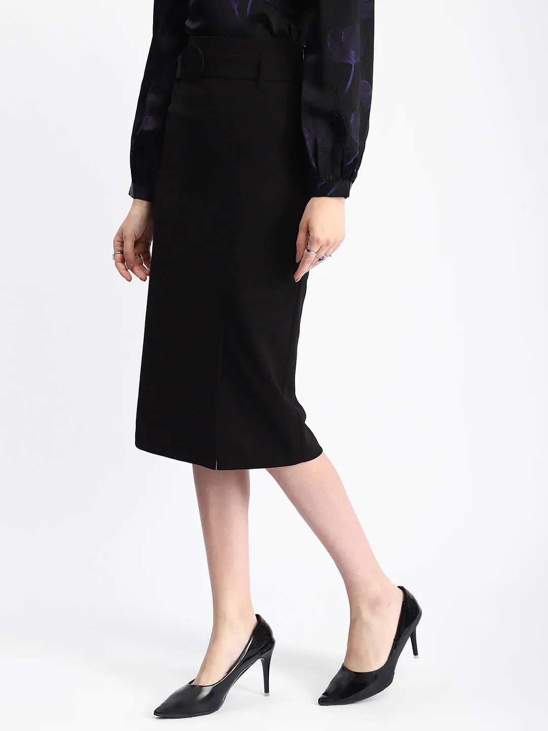 Outdoor Gear Trendy Outerwear Madame Knit Moss Embellished Buckle Black Skirt