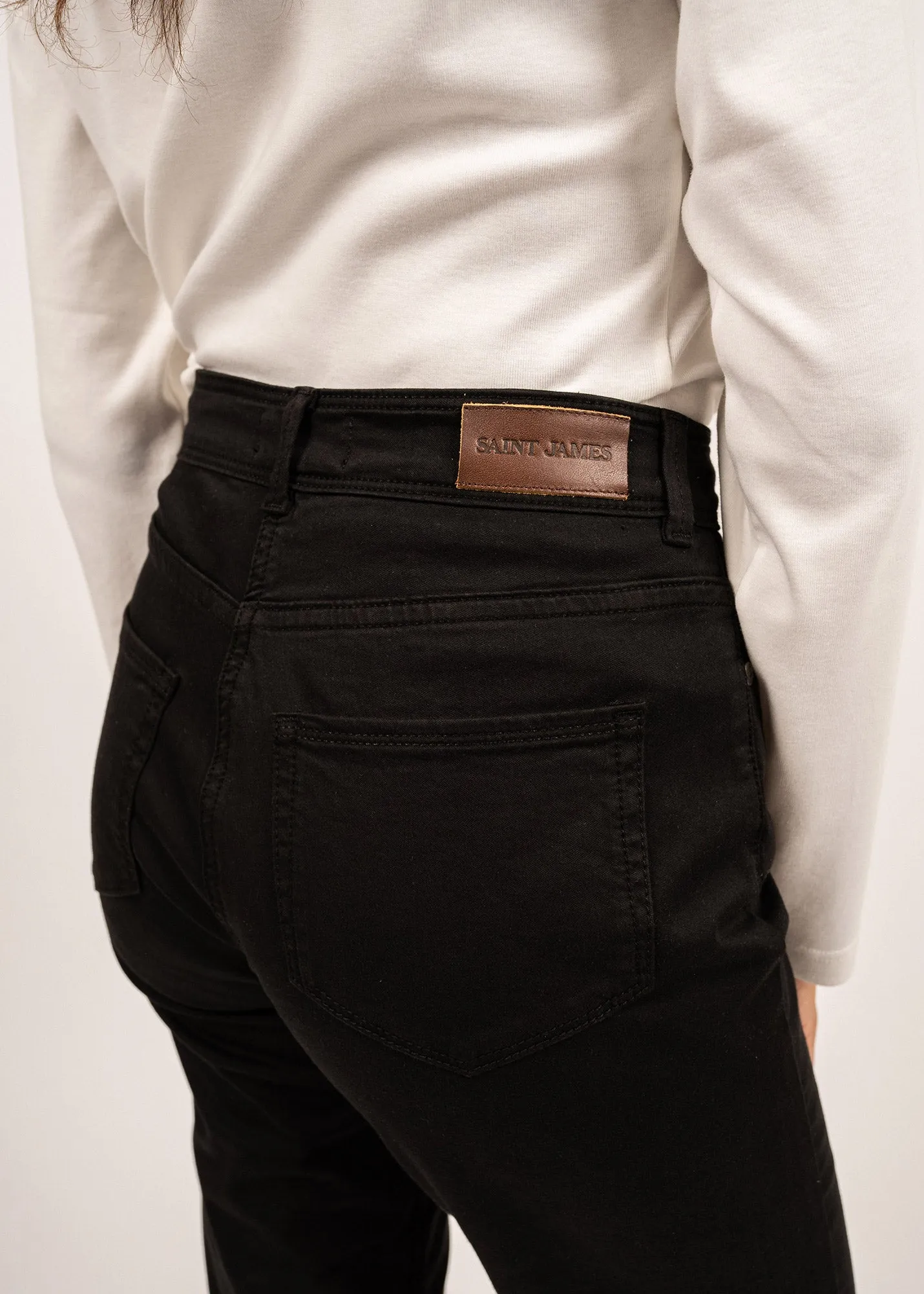 Dance Flow Cool Frame Mimosa high waist pants - slim fit, in stretch cotton (NOIR)