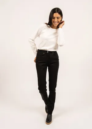 Mimosa high waist pants - slim fit, in stretch cotton (NOIR) Creative Flow HypoallergenicMaterial