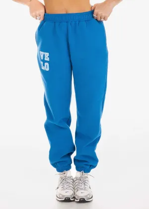 VELO OVERSIZED TRACKPANTS - ROYAL BLUE Raw Linen