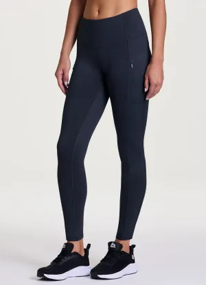 Fleece Lined Zip Pocket Legging Gym Wear