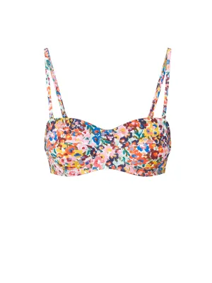 Non Slip Grip Technology Chlorine Resistant Material Nellie Top In Painted Petals
