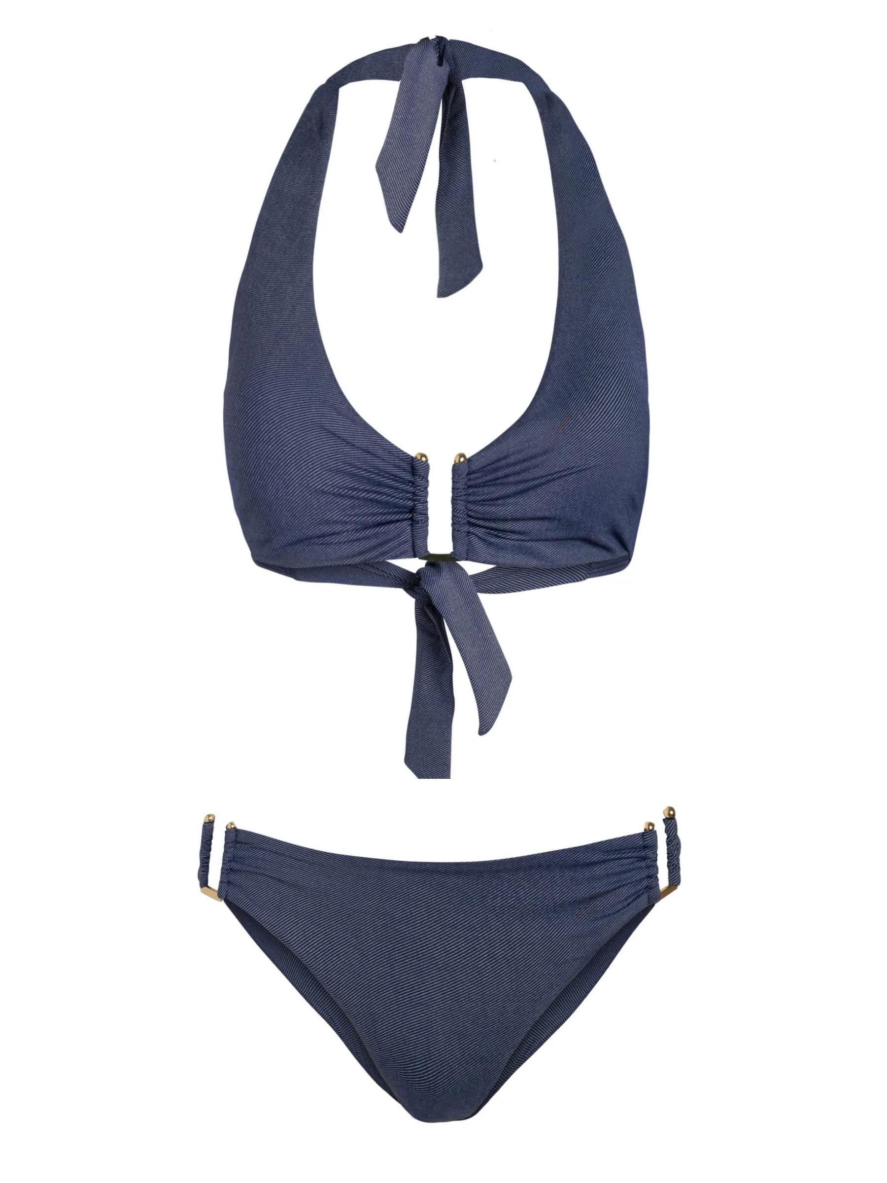 Shana Top   Layla U Bottom In Indigo Twill Breathable Mesh Panels Reinforced Side Panels