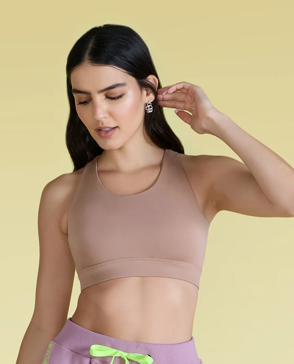 High Impact & Full Coverage Crostini Sports Bra Soft Cup Lightweight Cup