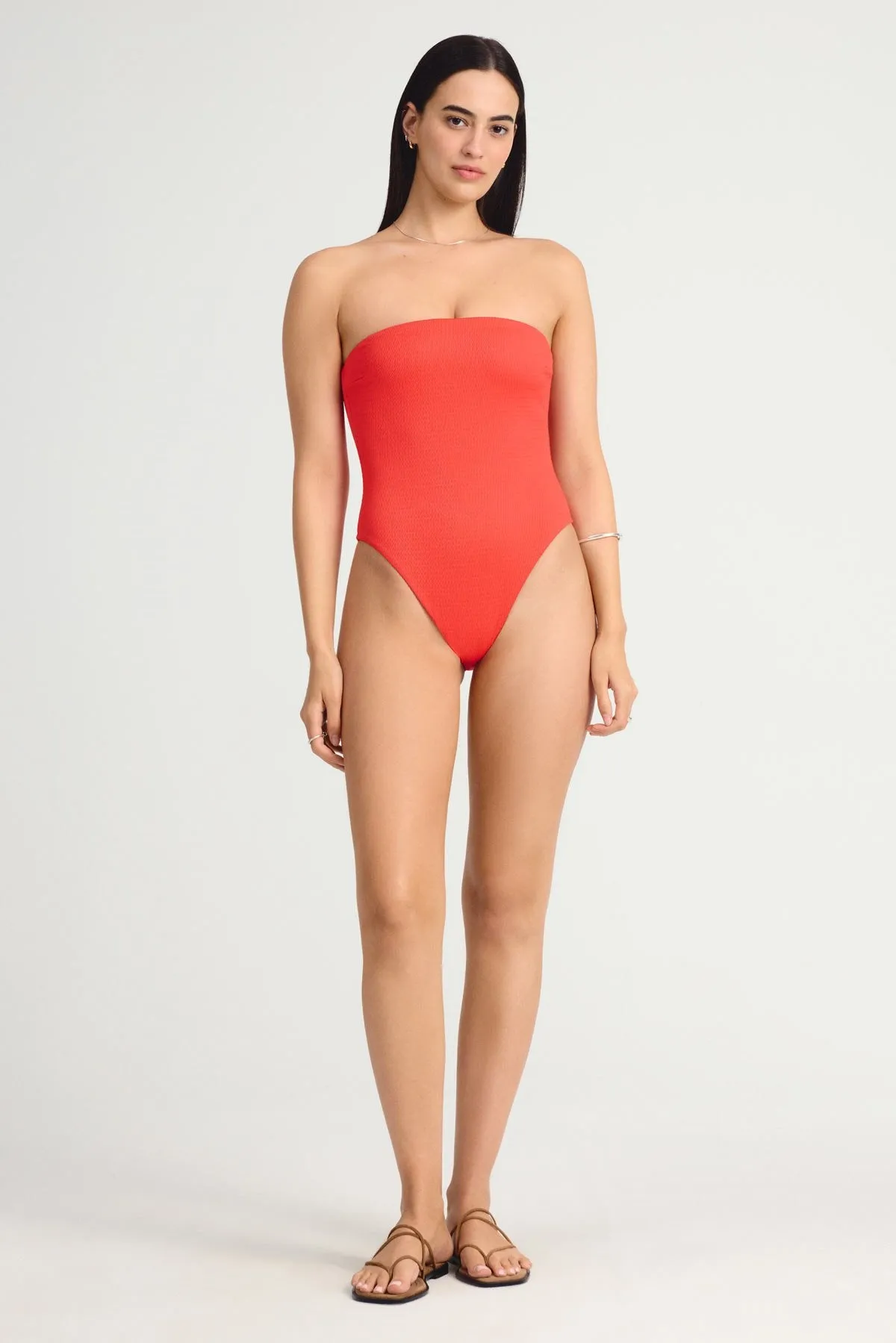 Upcycled Bandeau One Piece  - Ruby EcoTex Summer Fashion.