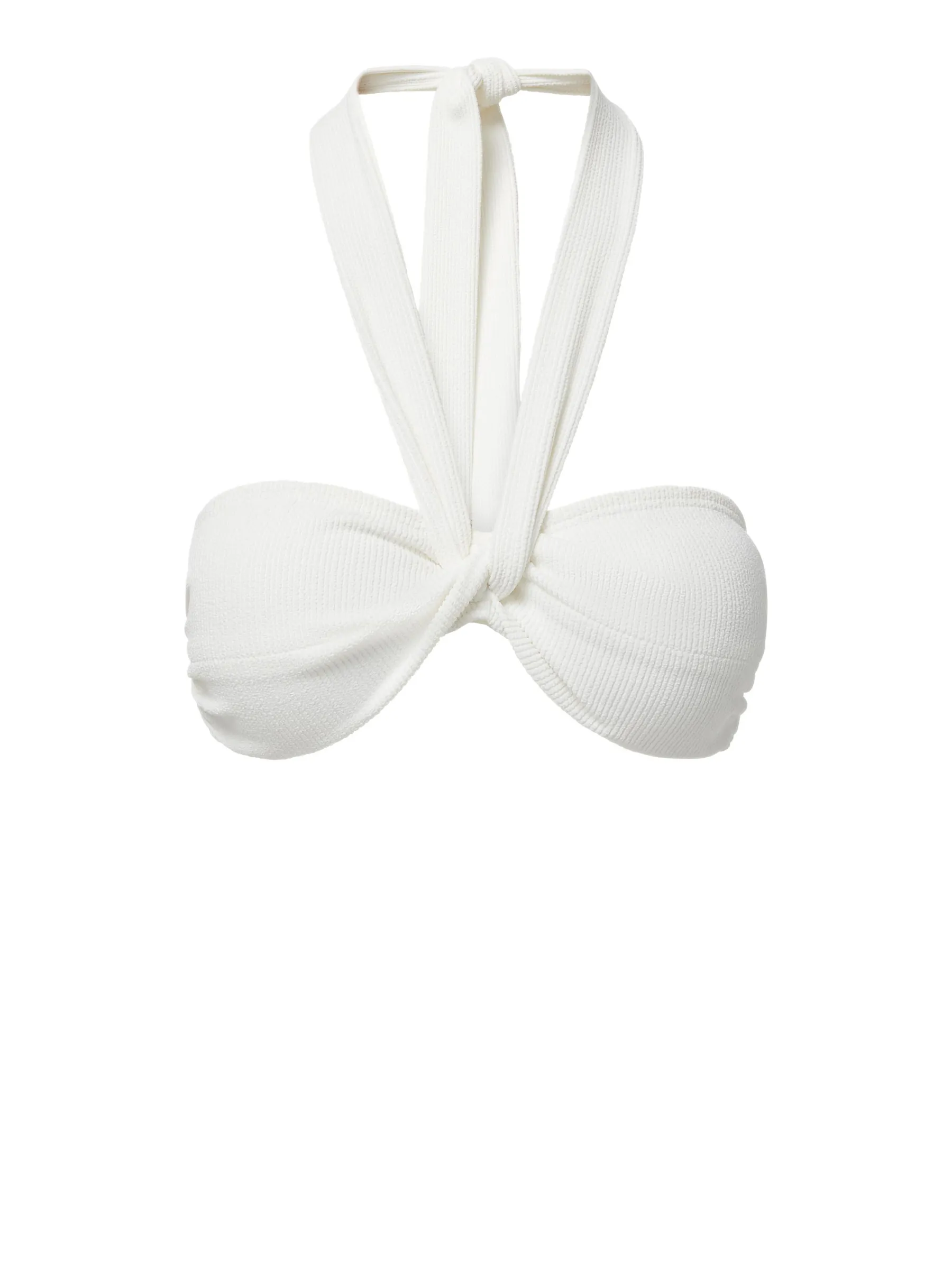 Loryn Swim Top Ivory Texture Quick Drainage Weave