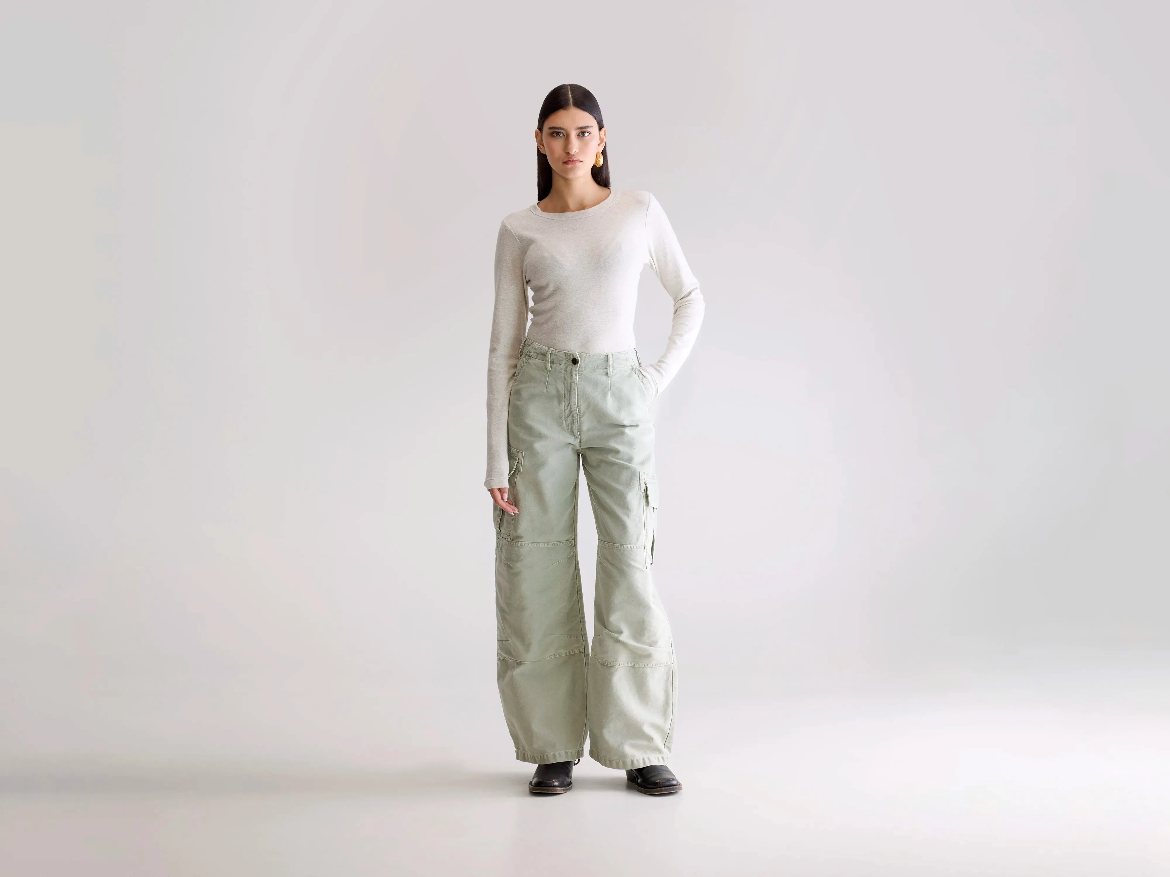 Pozz relaxed pants (252 / W / THYM) Odor control Secure Cuff Design