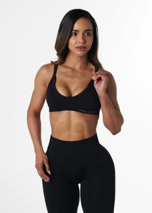SILHOUETTE BRALETTE - BLACK Compression seams