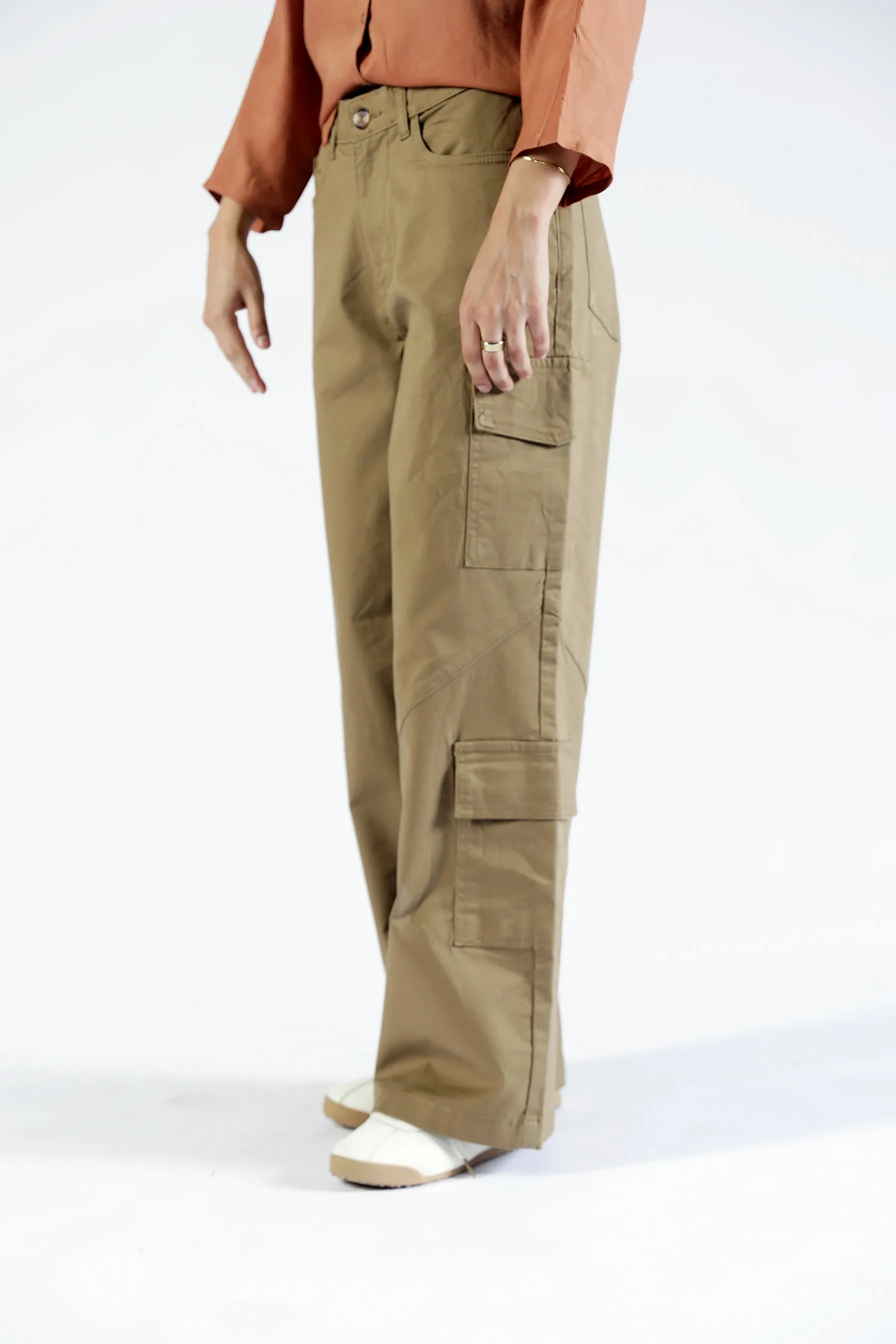 Mesh Lined WIDE LEG CARPENTER TROUSERS