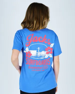 Women's Tip Toe S/S Tee - Royal Blue Bold colors FadeResistant