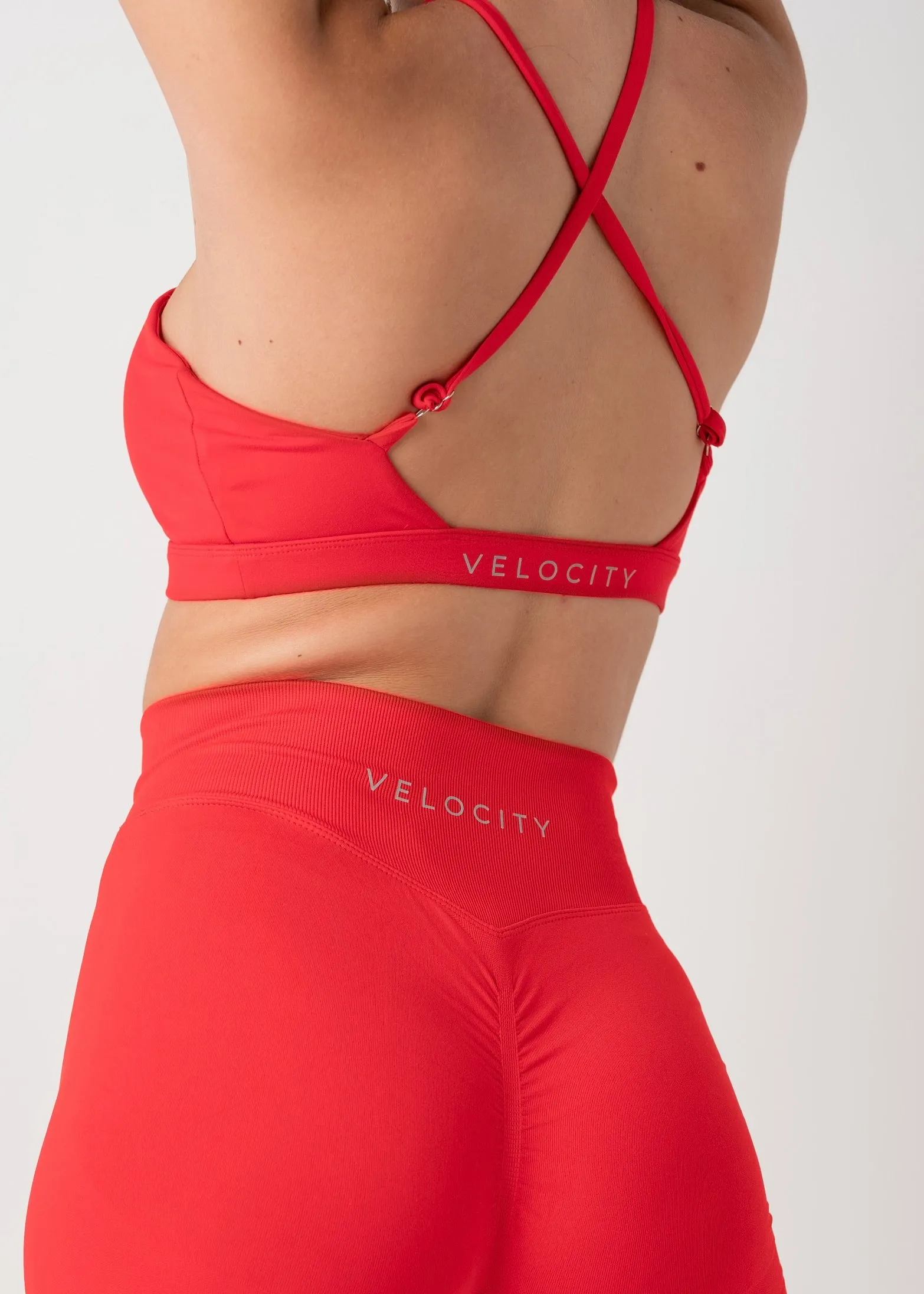 CROSS OVER BRA - RED Wire-Free Comfort