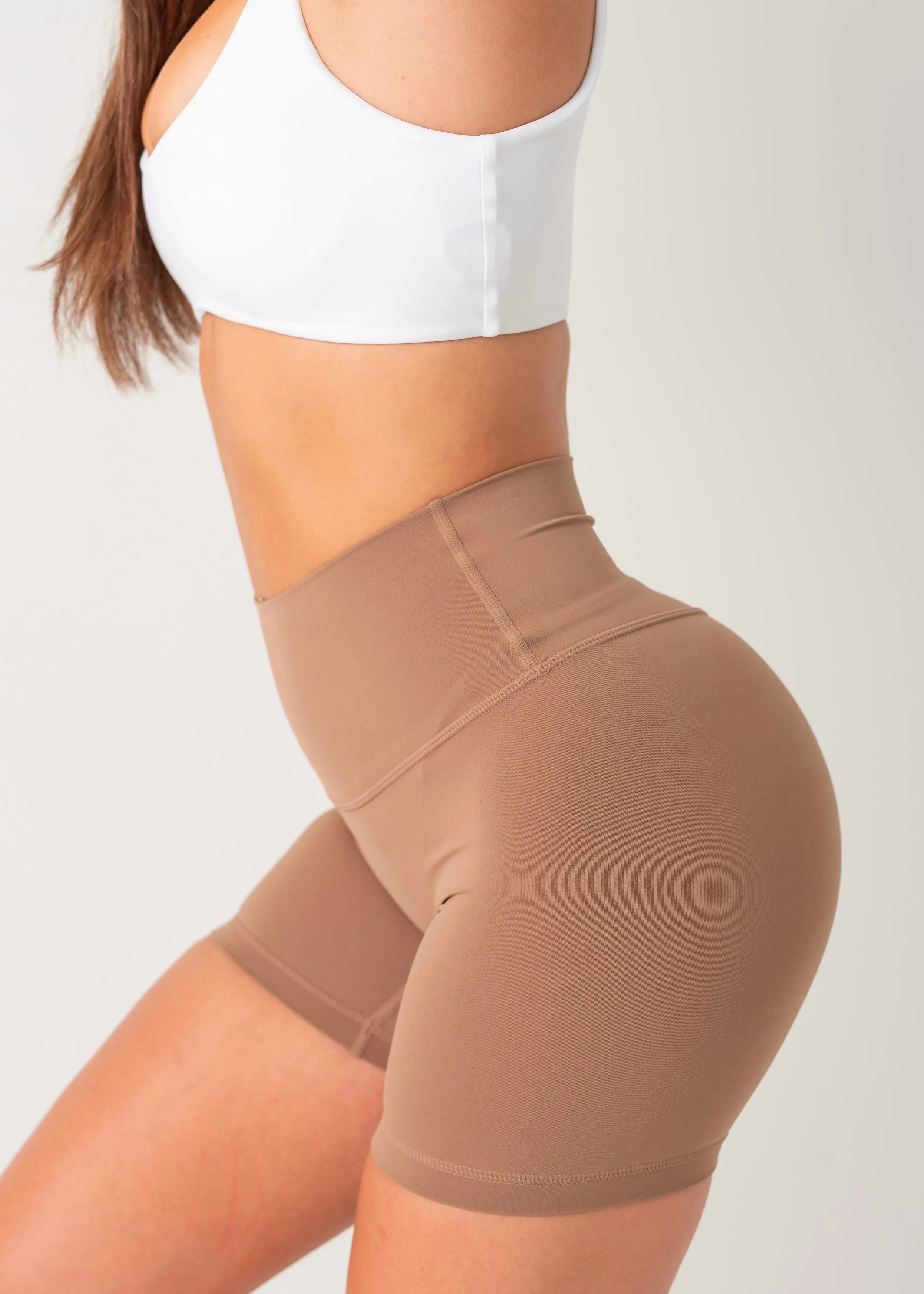 PERFORMANCE SHORTS - MOCHA Stain Repellent Treatment Playful Prints