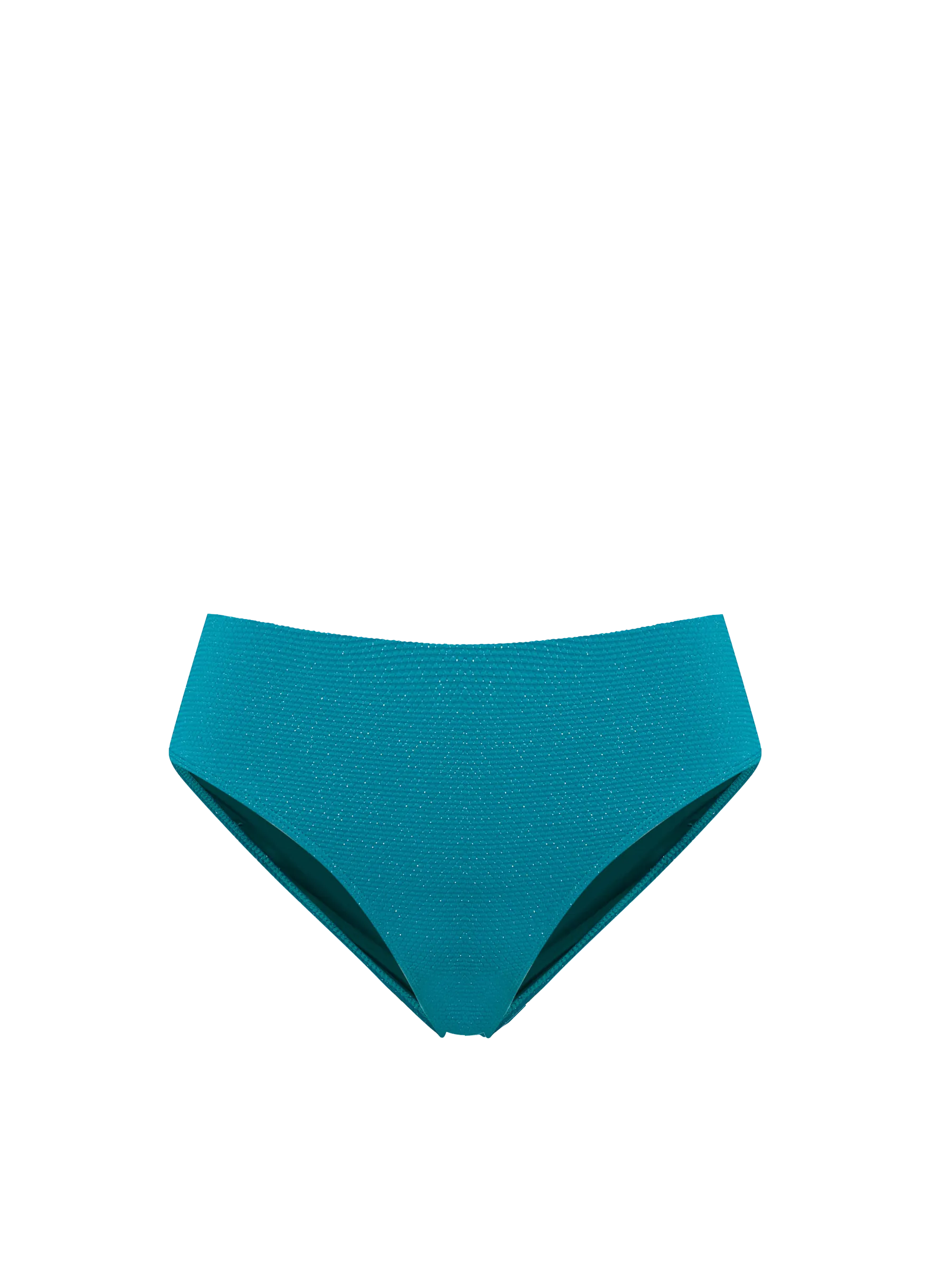Classic Midrise Bottom In Jungle Green Metallic Pique Rounded Seam Technique