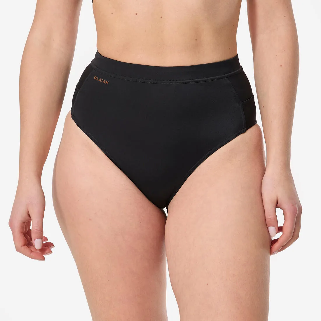 Braga Bikini Mujer Negro Talle Muy Alto Anti Slip Waistband