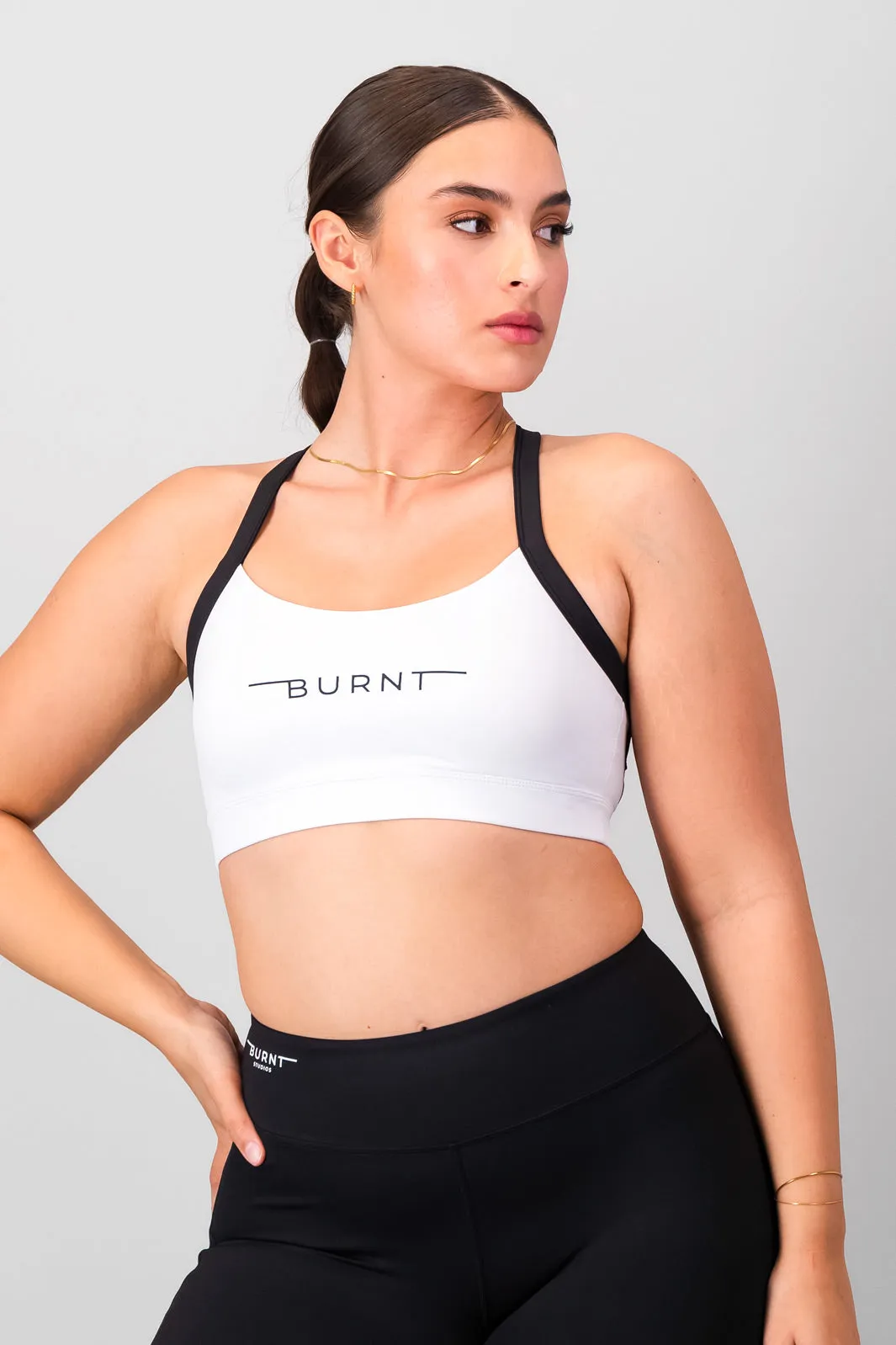 Machine washable Shock Absorption Zones Milan Sports Bra - White