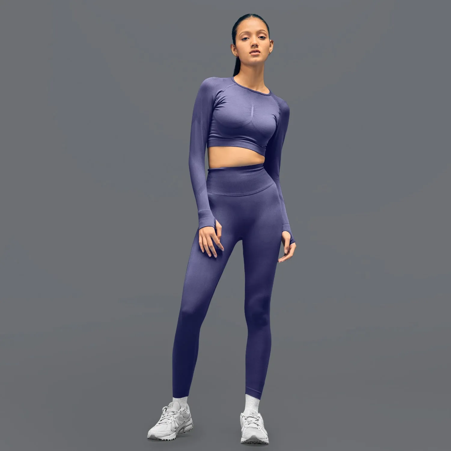 Maternity Wear Daily Routine Limitless Snatched Ruched back Legging- Purple