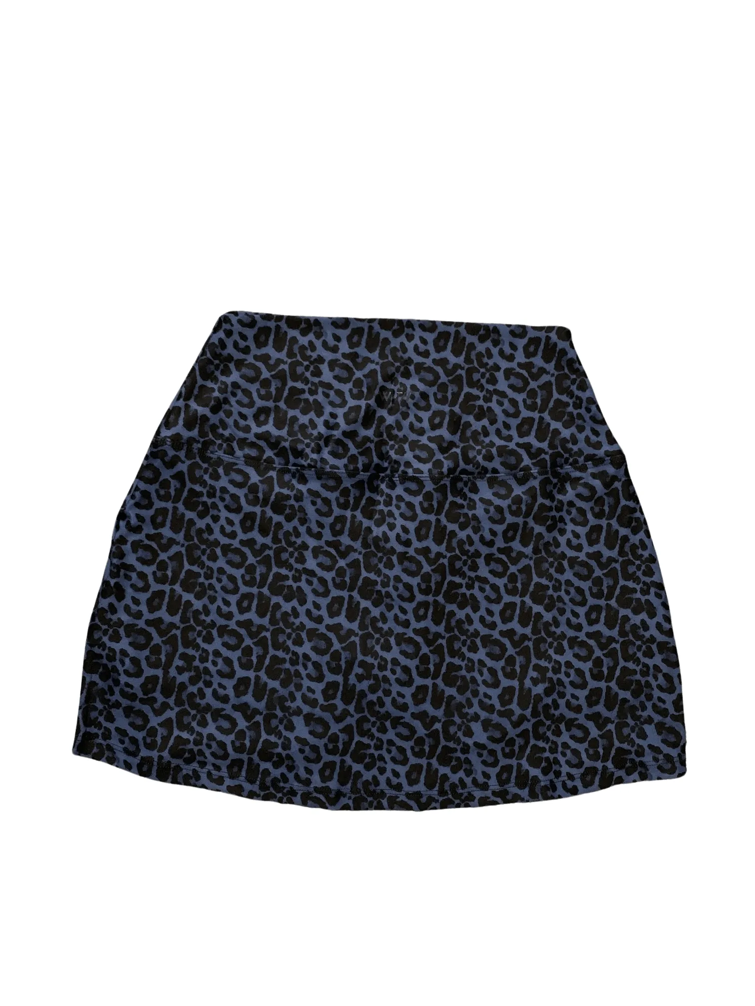 Wear It To Heart Blue Chill Cheetah High Waist Skort Tassel accents Smooth Feel