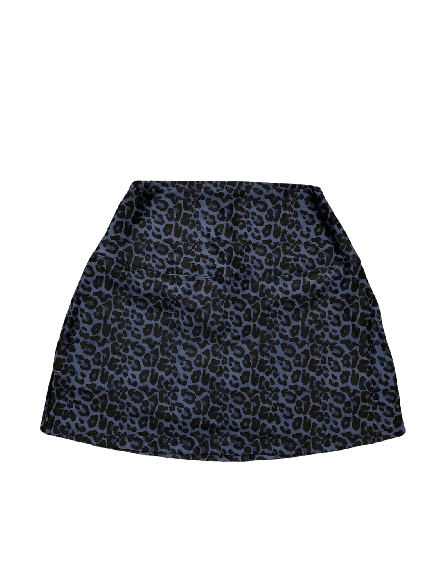 Relaxed Vibes Ventilated Slits Wear It To Heart Blue Chill Cheetah High Waist Skort