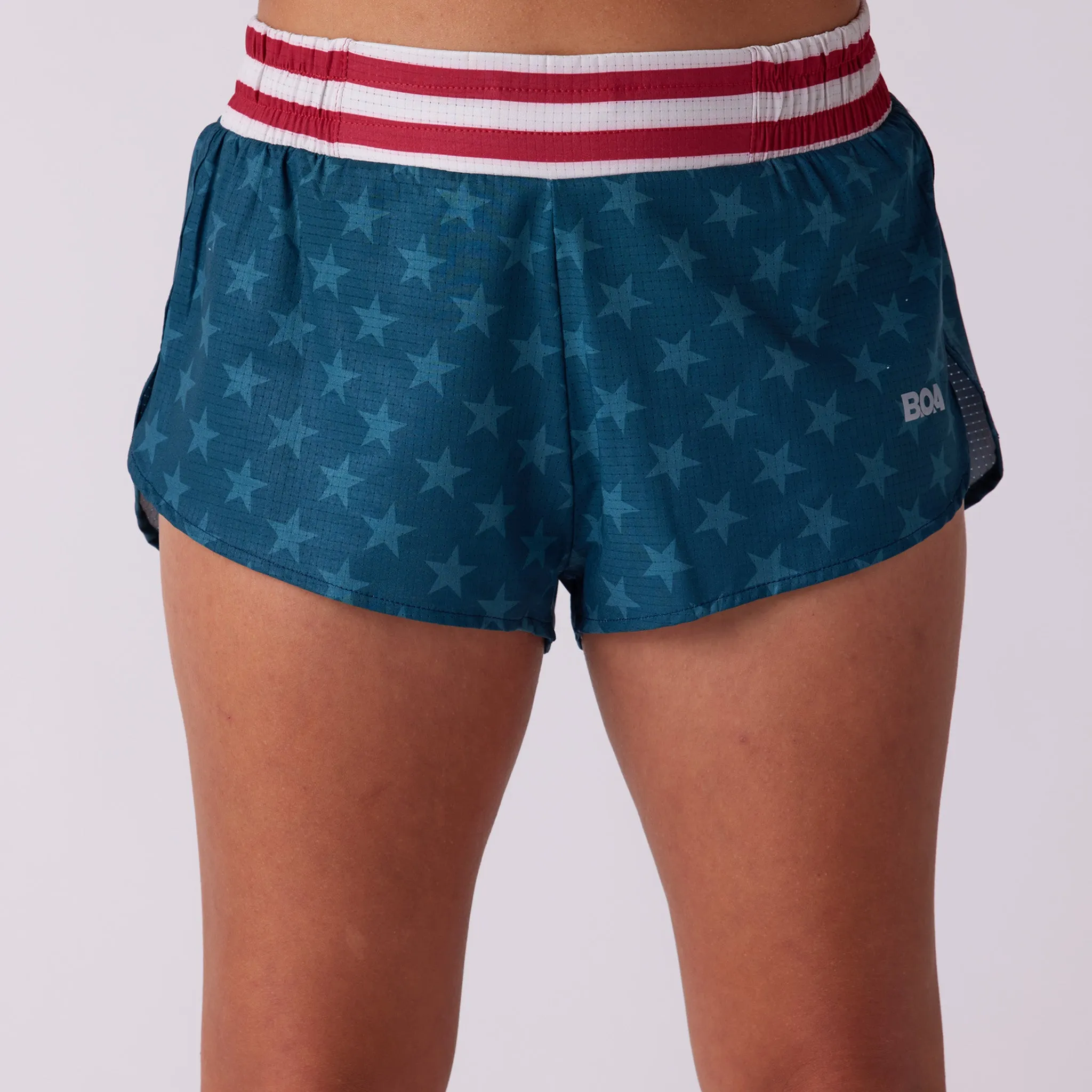 Women's Sprint 1.5" Lined Half Split Short - Stars poolside gear